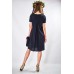 Embroidered Classic Dress "Sacura" Navy